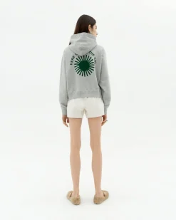 Sweat À Capuche Valeria soleil vert au dos