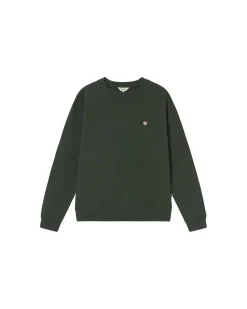 Sweat vert Leon soleil coral au dos