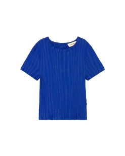 Top bleu en maille Ecovero Rue