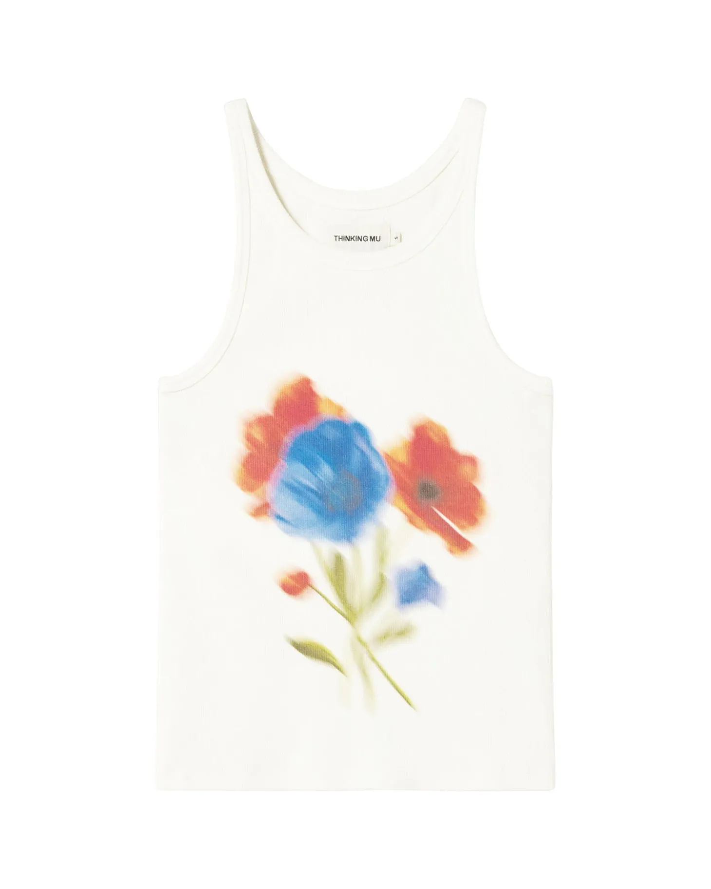 Top Halter blanc flou Harriet