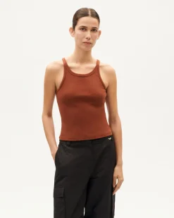 Top Halter marron Harriet