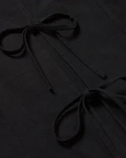 Top noir à nœuds Elise