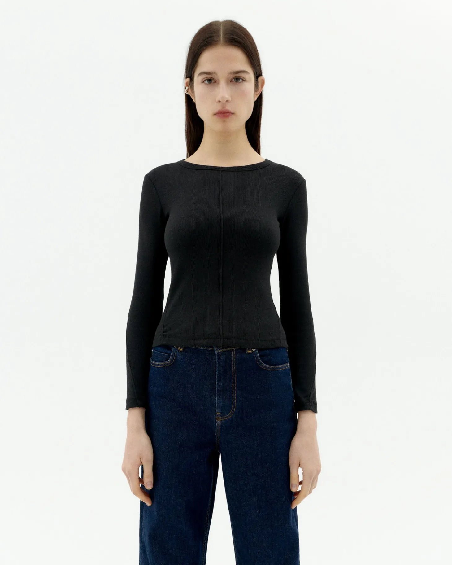 Top noir coton modal Susan