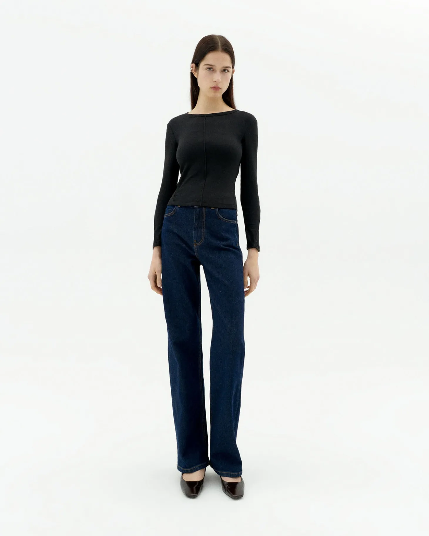 Top noir coton modal Susan