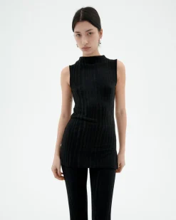 Top noir en maille Ecovero Velita