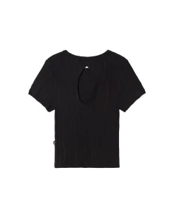 Top noir en maille Ecovero Rue