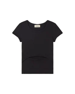 Top noir ouverture Faye
