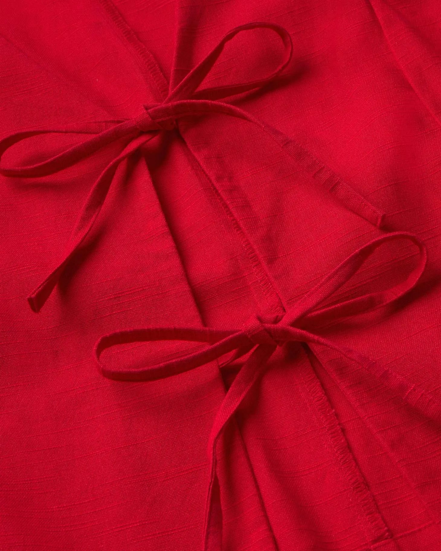 Top rouge à nœuds Elise