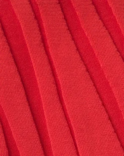 Top rouge bretelles en maille Nadine