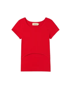 Top rouge ouverture Faye