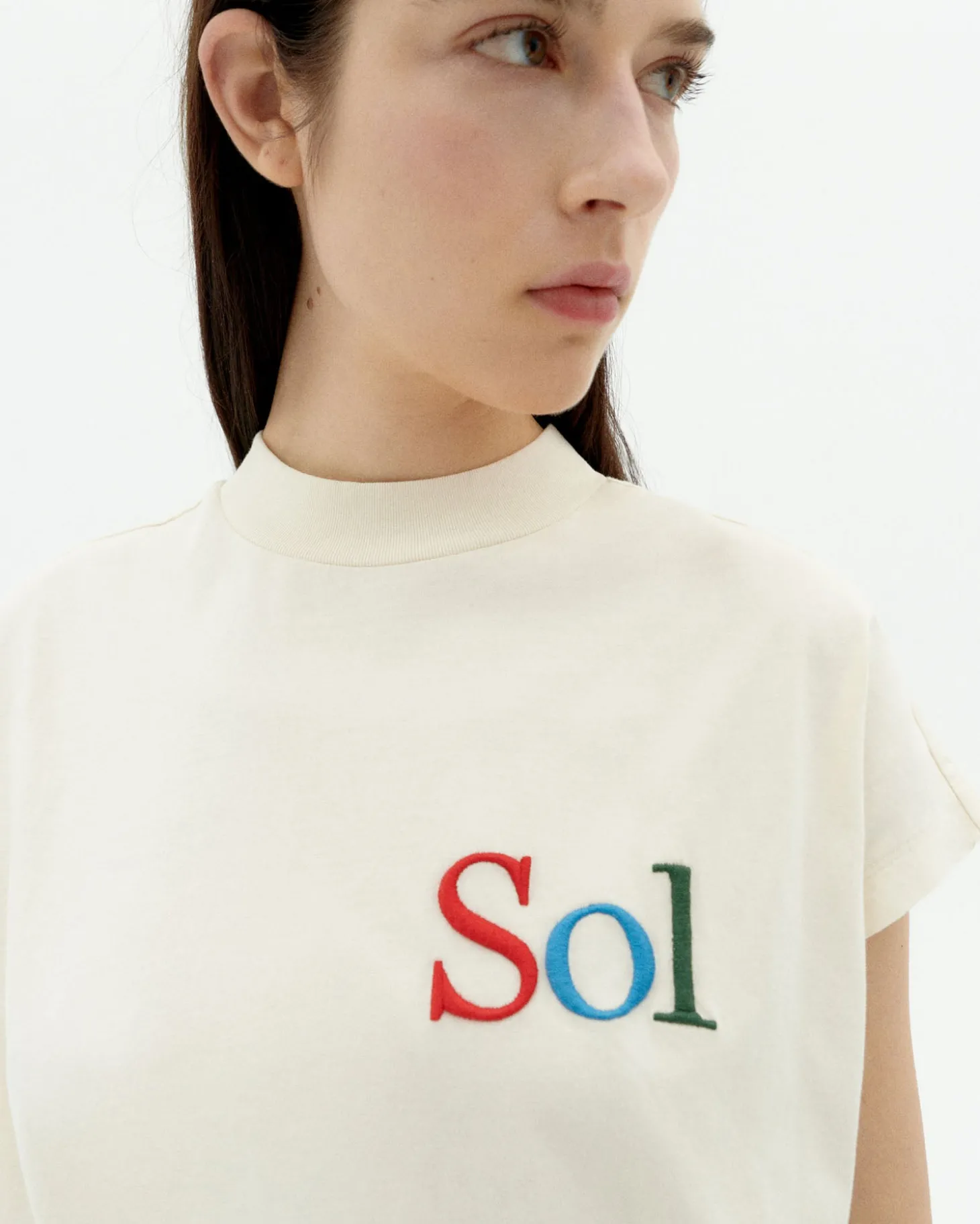 T-shirt blanc brodée sol type Volta