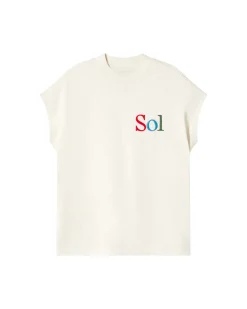 T-shirt blanc brodée sol type Volta