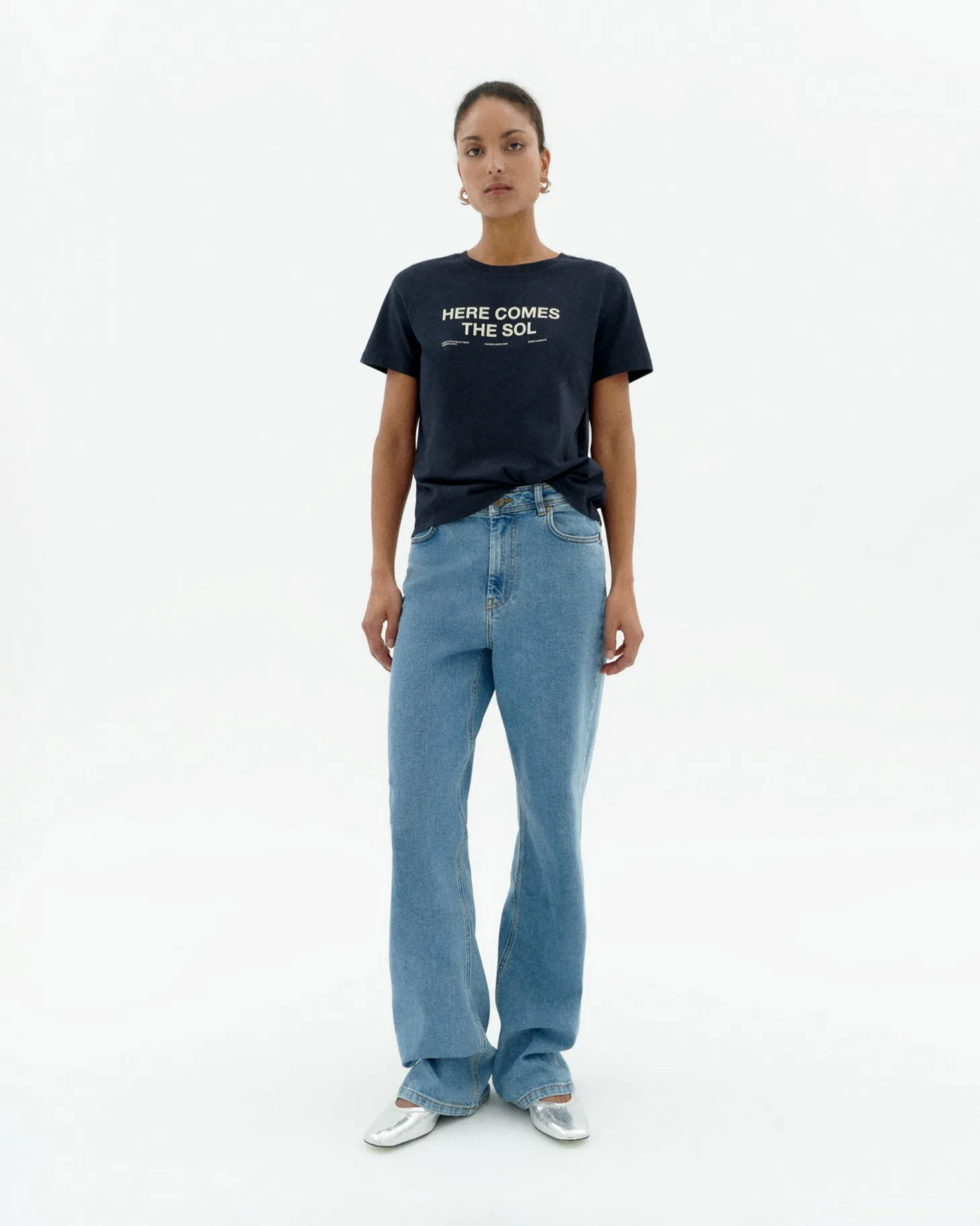 T-shirt bleu here comes the sol Ida