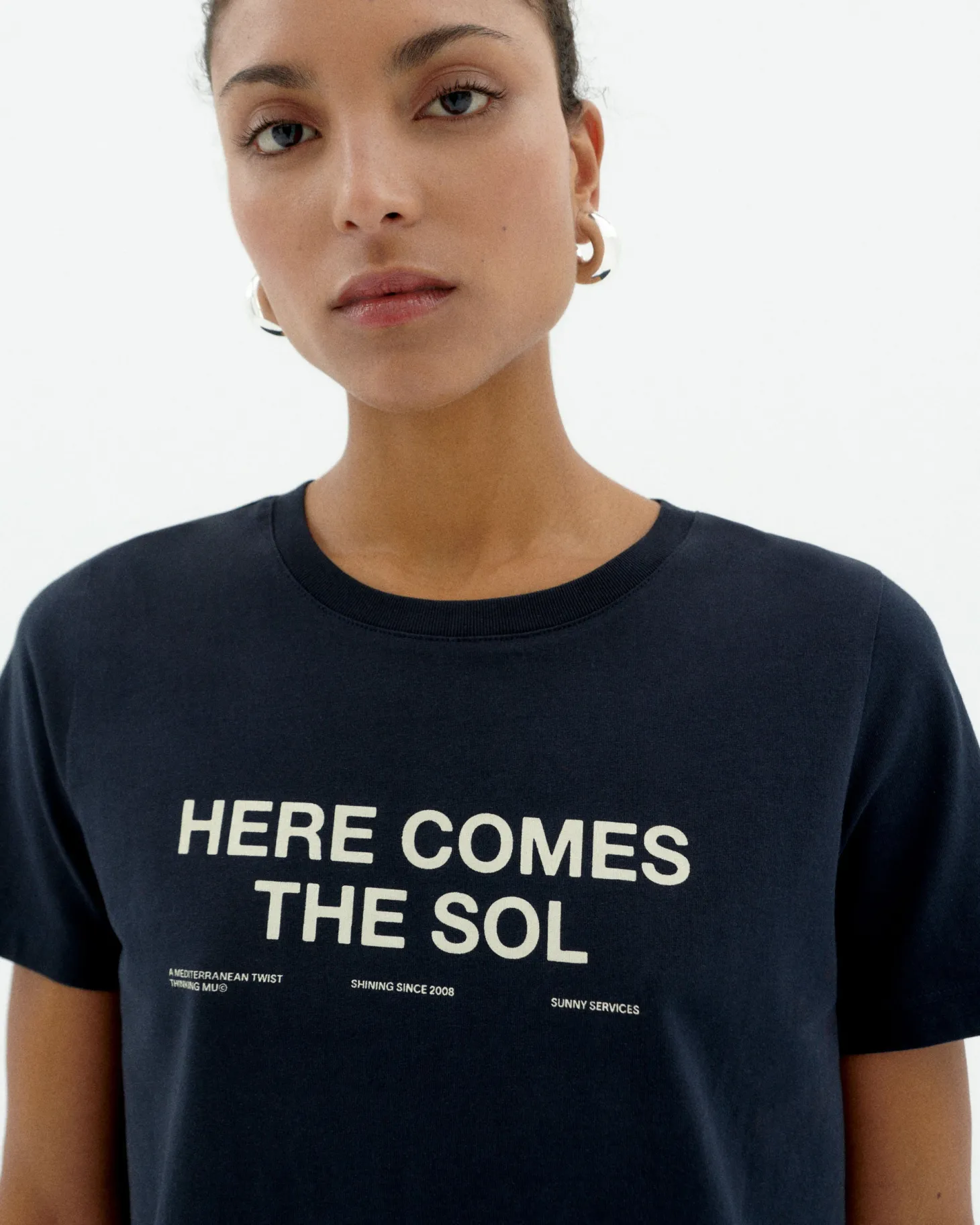 T-shirt bleu here comes the sol Ida