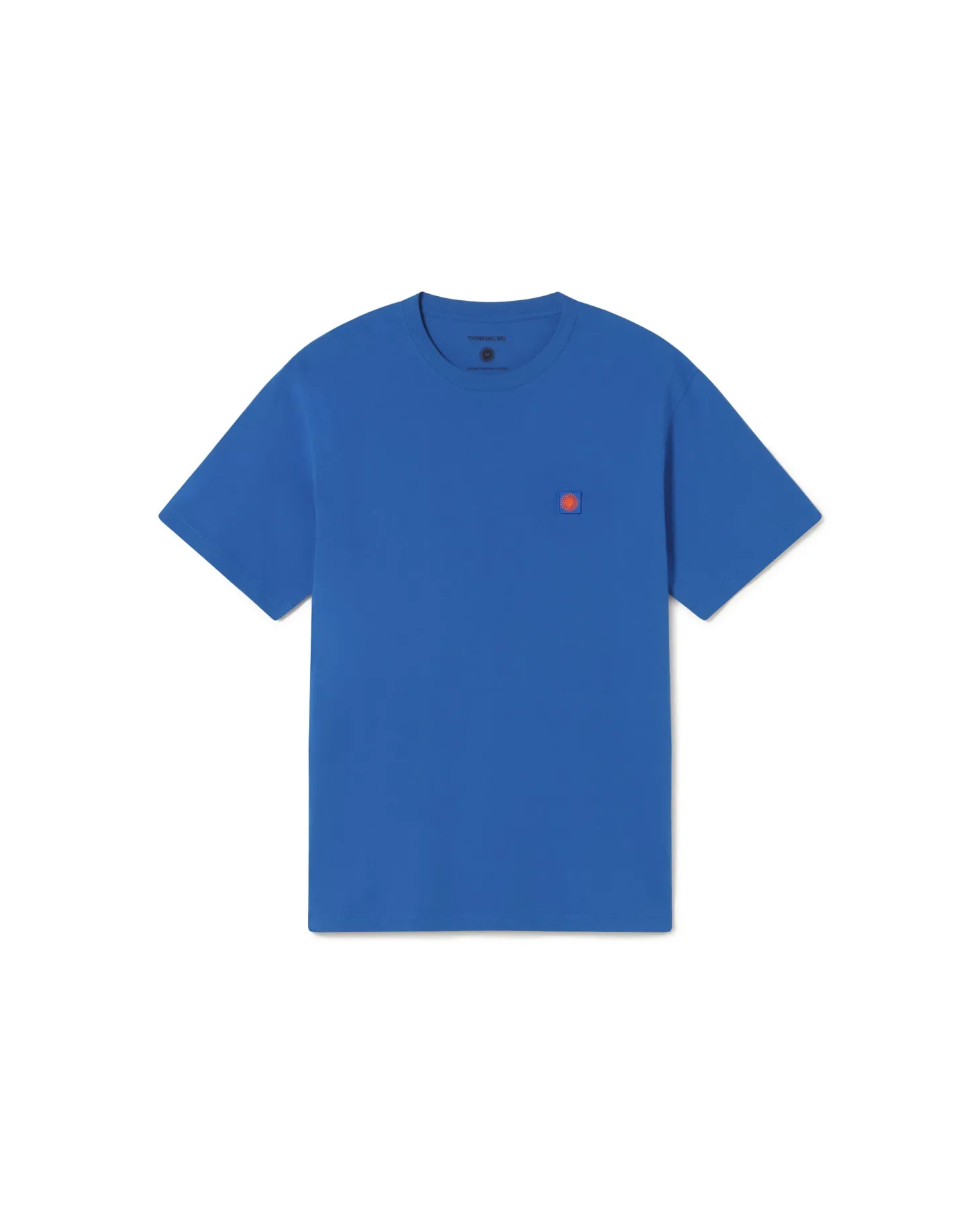 T-shirt bleu soleil marron au dos
