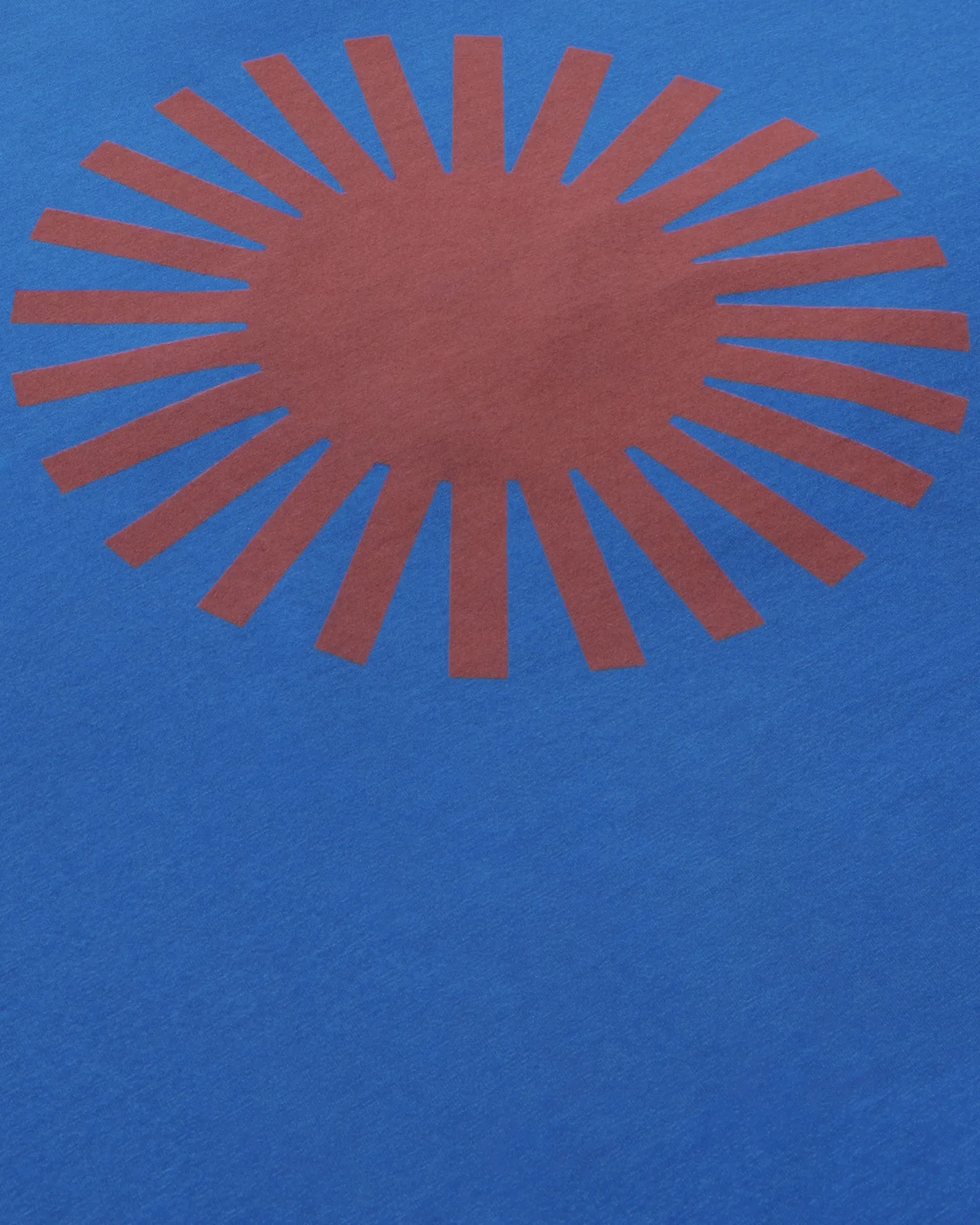 T-shirt bleu soleil marron au dos