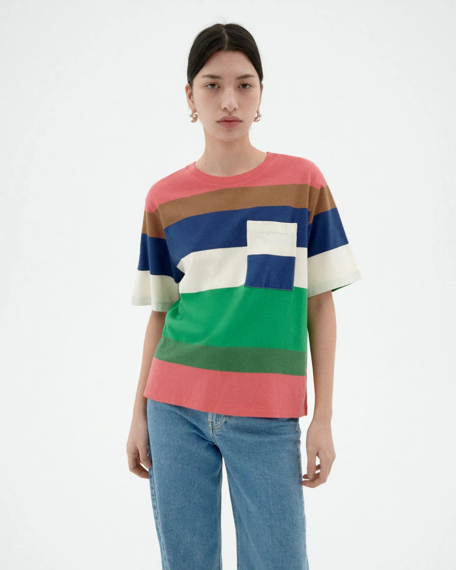 T-shirt multicolore à rayures Lucia