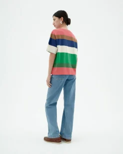 T-shirt multicolore à rayures Lucia