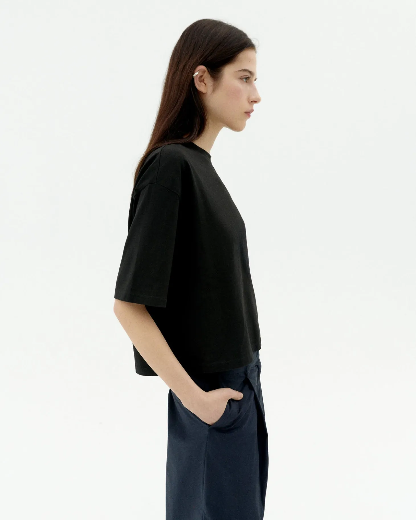 T-shirt noir oversize Lena