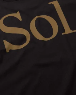 T-shirt noir sol type à dos Aaron