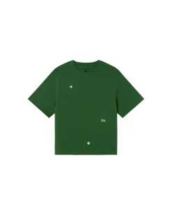 T-shirt vert brodé à la main Lucia