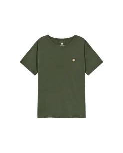T-shirt vert soleil coral au dos