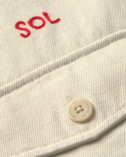 Veste ecru brodée à la main Frans